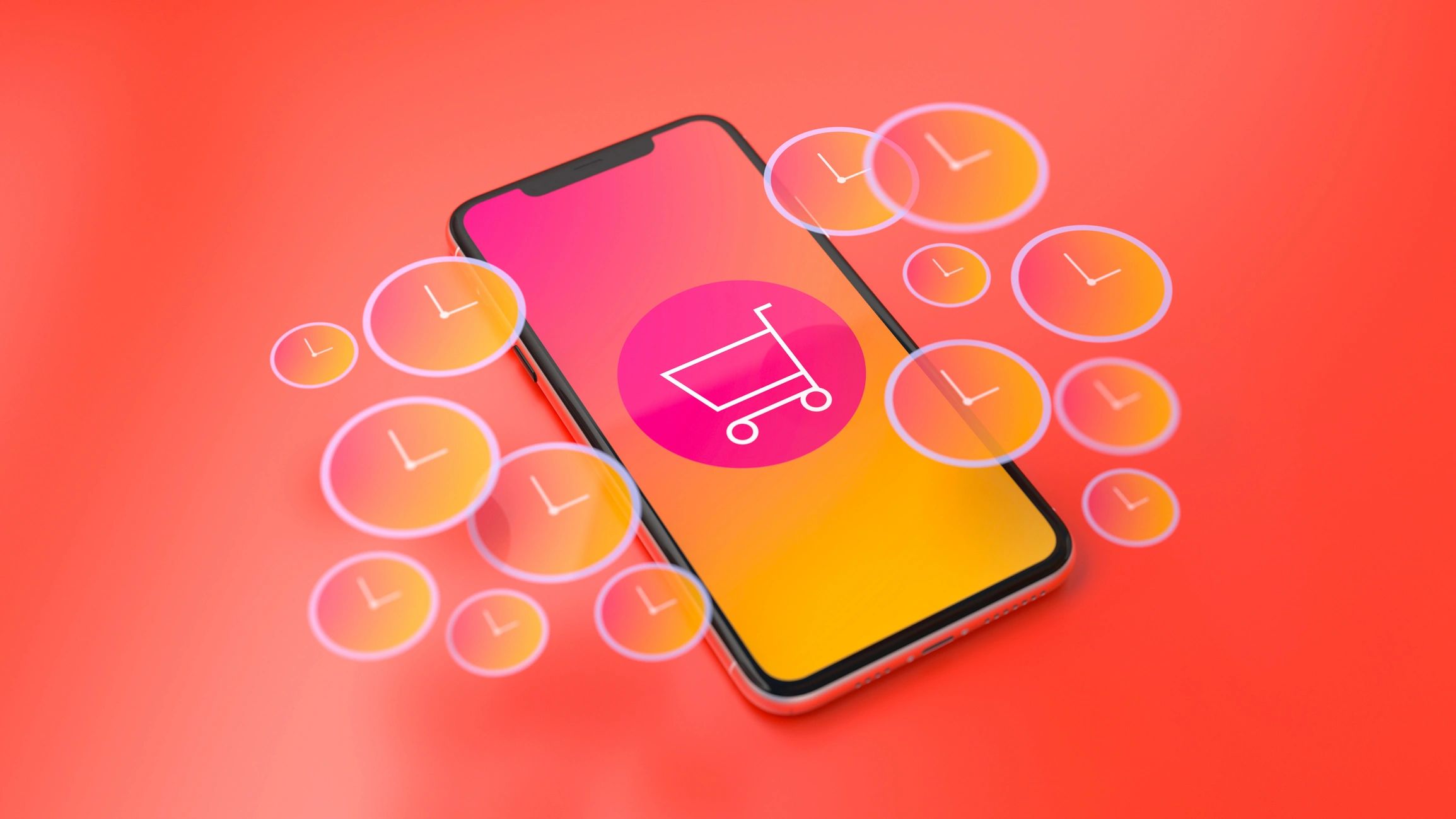 Smartphone flash sale concept for e-commerce promotions