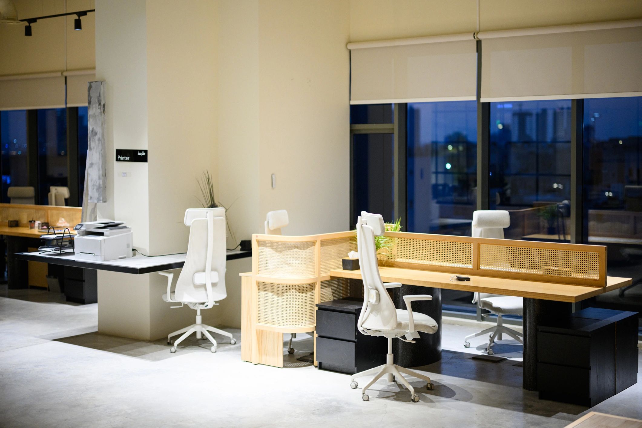 Modern office interior symbolizing secure digital operations